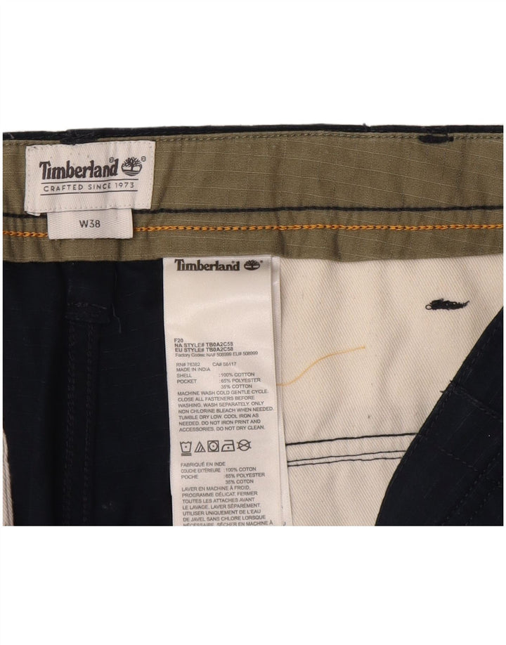 TIMBERLAND Short Cargo Homme W38 XL Bleu Marine Coton