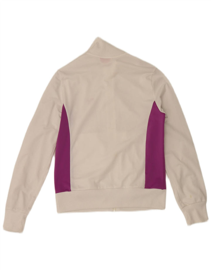 Puma Veste de survêtement pour femme UK 12 Medium Blanc Colorblock Polyester