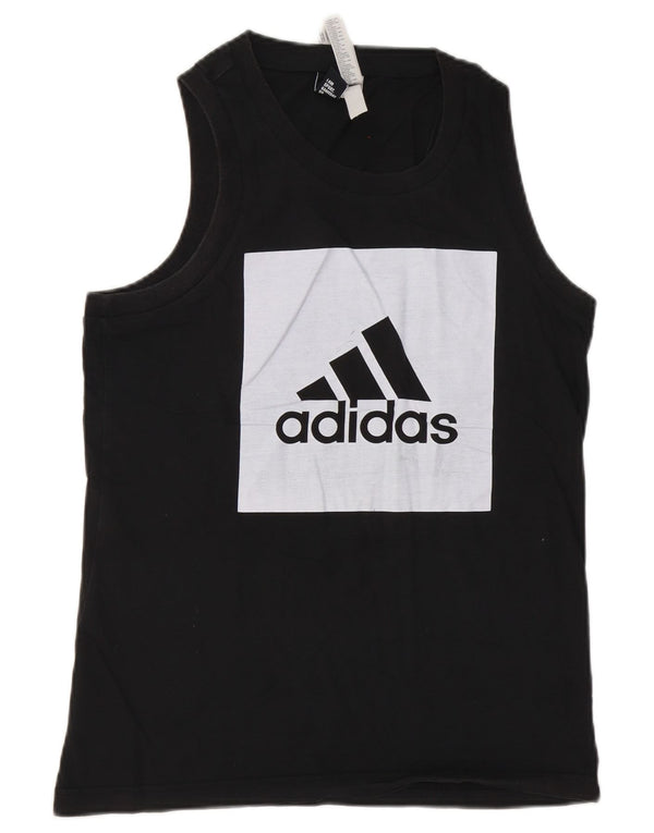 Adidas Débardeur graphique pour homme Petit coton noir