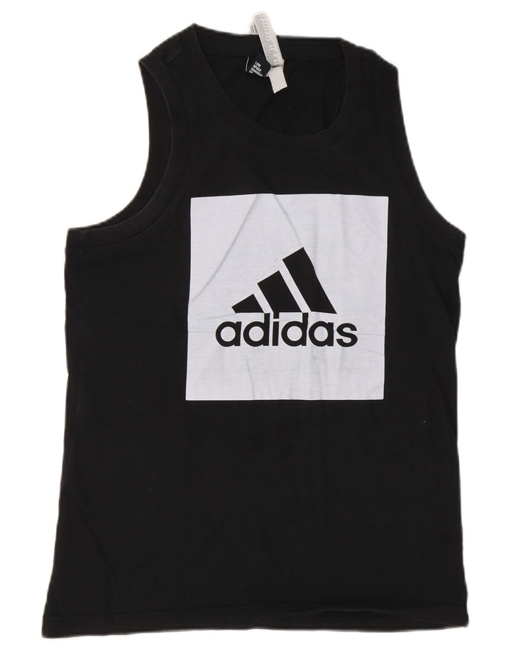 Adidas Débardeur graphique pour homme Petit coton noir