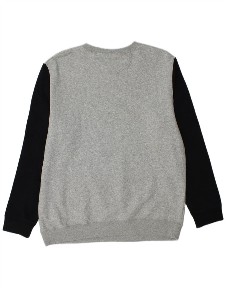 CONVERSE Sweat-shirt graphique pour hommes XL Gris Colorblock Coton