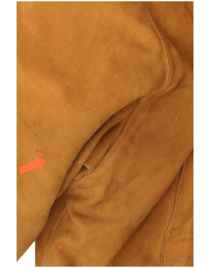 veste en daim homme vintage UK 40 grand cuir marron