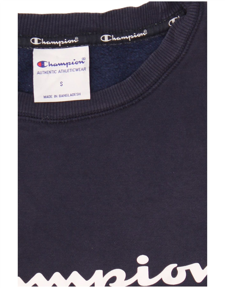 Champion Sweat-shirt graphique pour homme en coton bleu marine Taille S