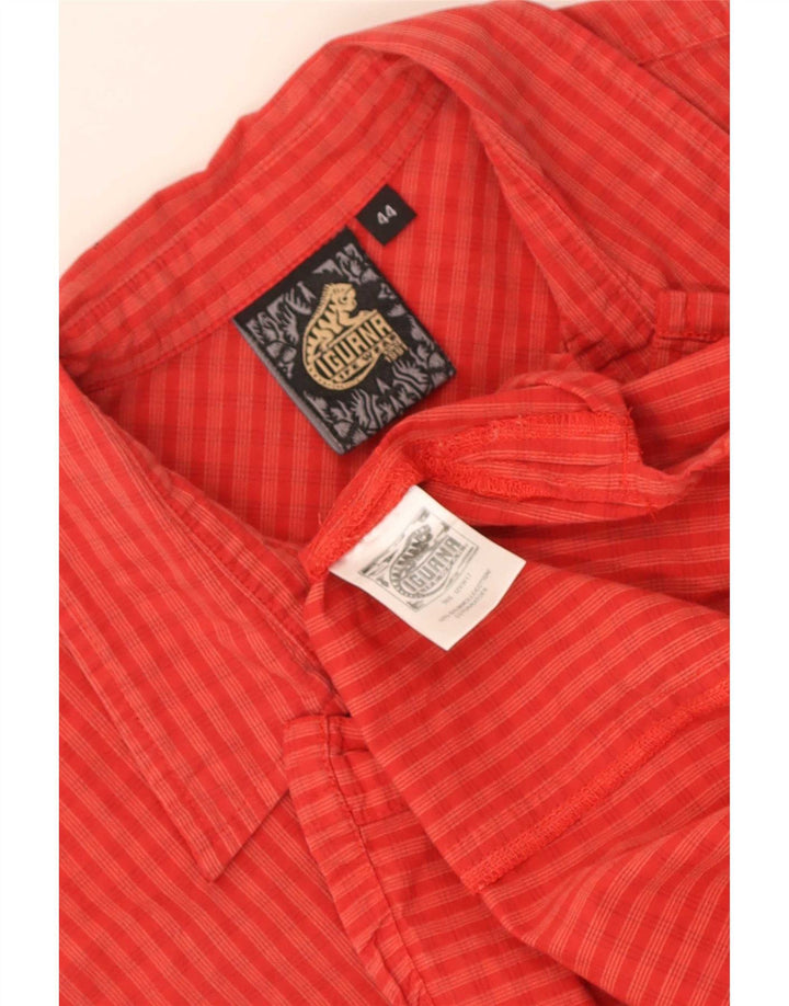 Iguana Chemise sans manches Femme IT 44 Coton à carreaux rouge moyen