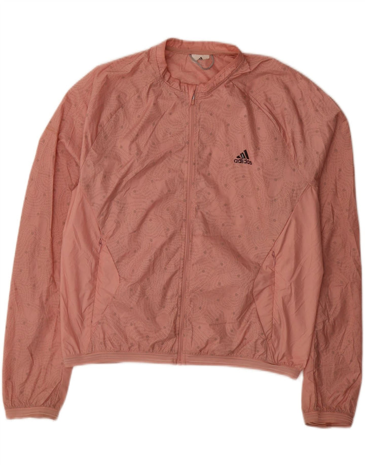 ADIDAS Womens Tracksuit Top Jacket UK 16 Large Pink Spotted Vintage Adidas and Second-Hand Adidas from Messina Hembry 