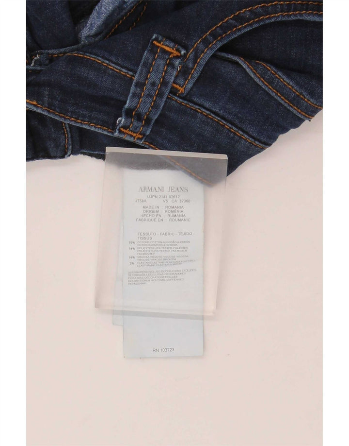 Armani Femme Jean Droit W31 L32 Bleu Marine Coton