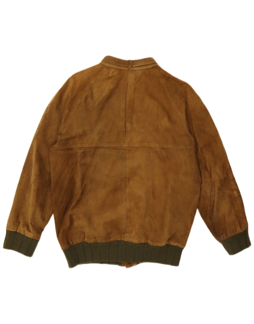 veste en daim homme vintage UK 36 Petit colorblock brun