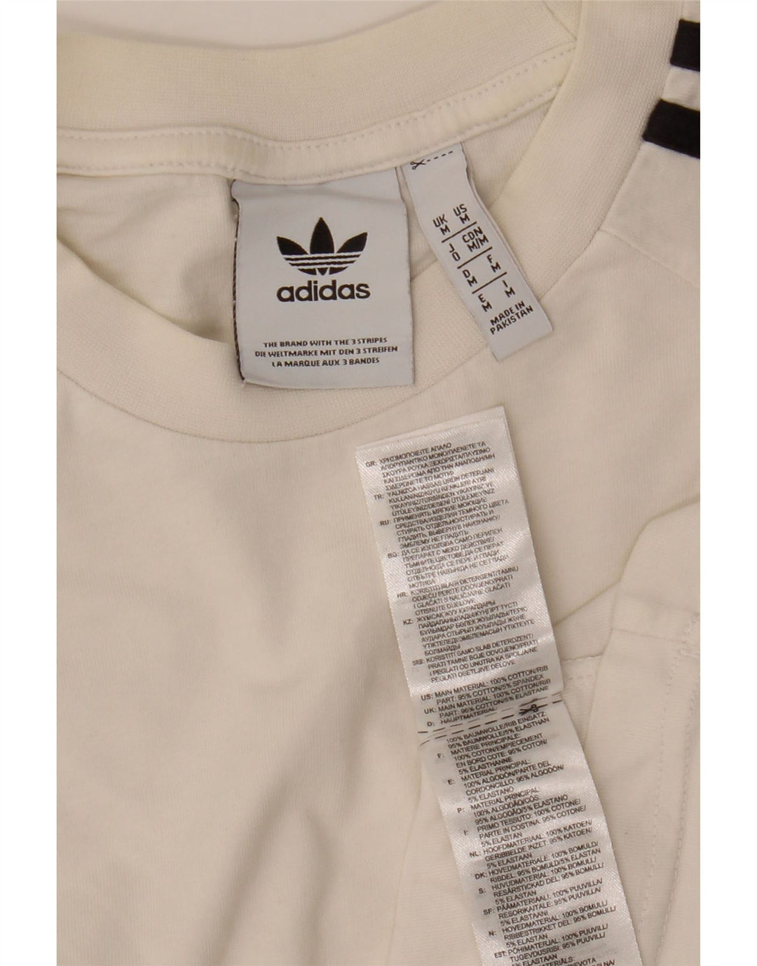 Adidas Haut à manches longues pour homme en coton blanc moyen