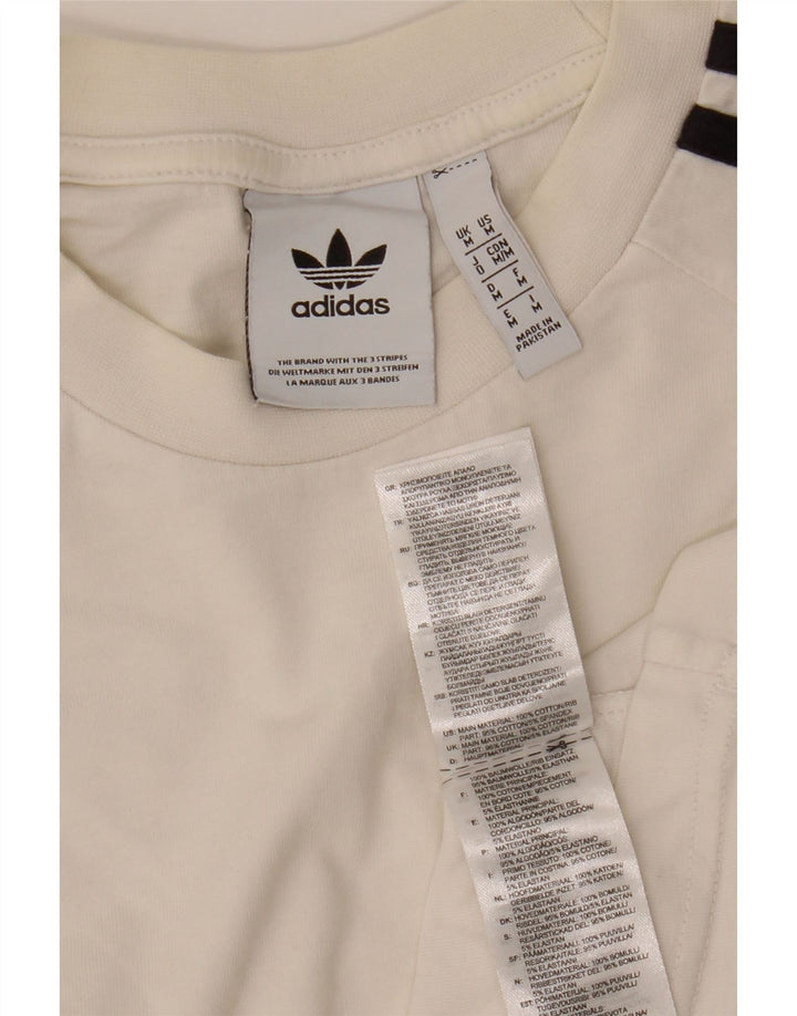 Adidas Haut à manches longues pour homme en coton blanc moyen