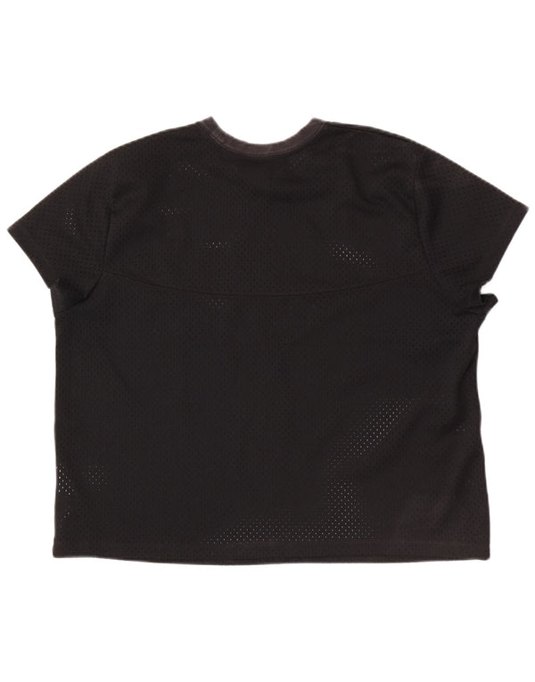 Nike T-shirt graphique pour femme UK 18 XL Noir Polyester