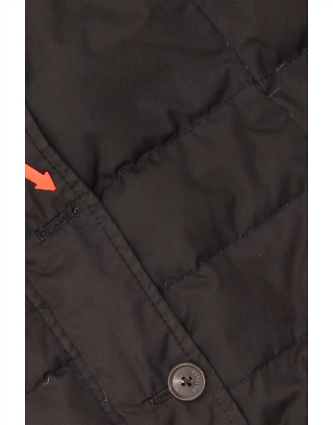 Tommy Hilfiger Gilet rembourré pour femme UK 14 Large Noir Polyester