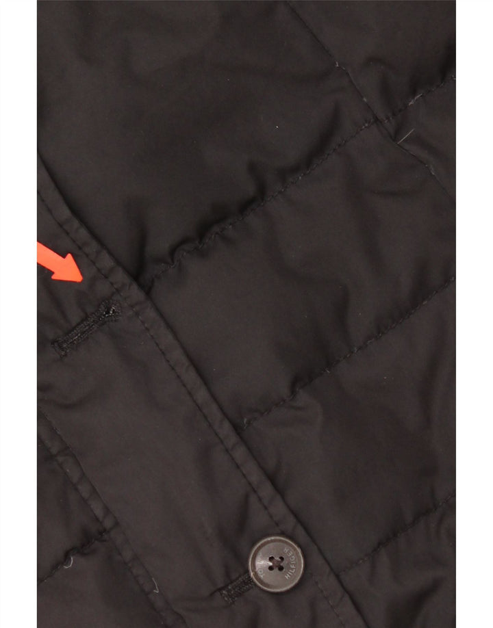 Tommy Hilfiger Gilet rembourré pour femme UK 14 Large Noir Polyester