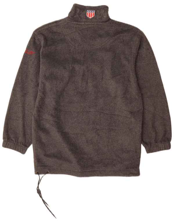 GANT Pull polaire à col zippé pour garçon 13-14 ans 2XL Gris Polyester
