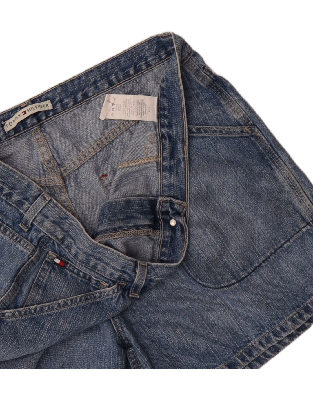 TOMMY HILFIGER Short en jean pour femme US 14 XL W36 Bleu Coton