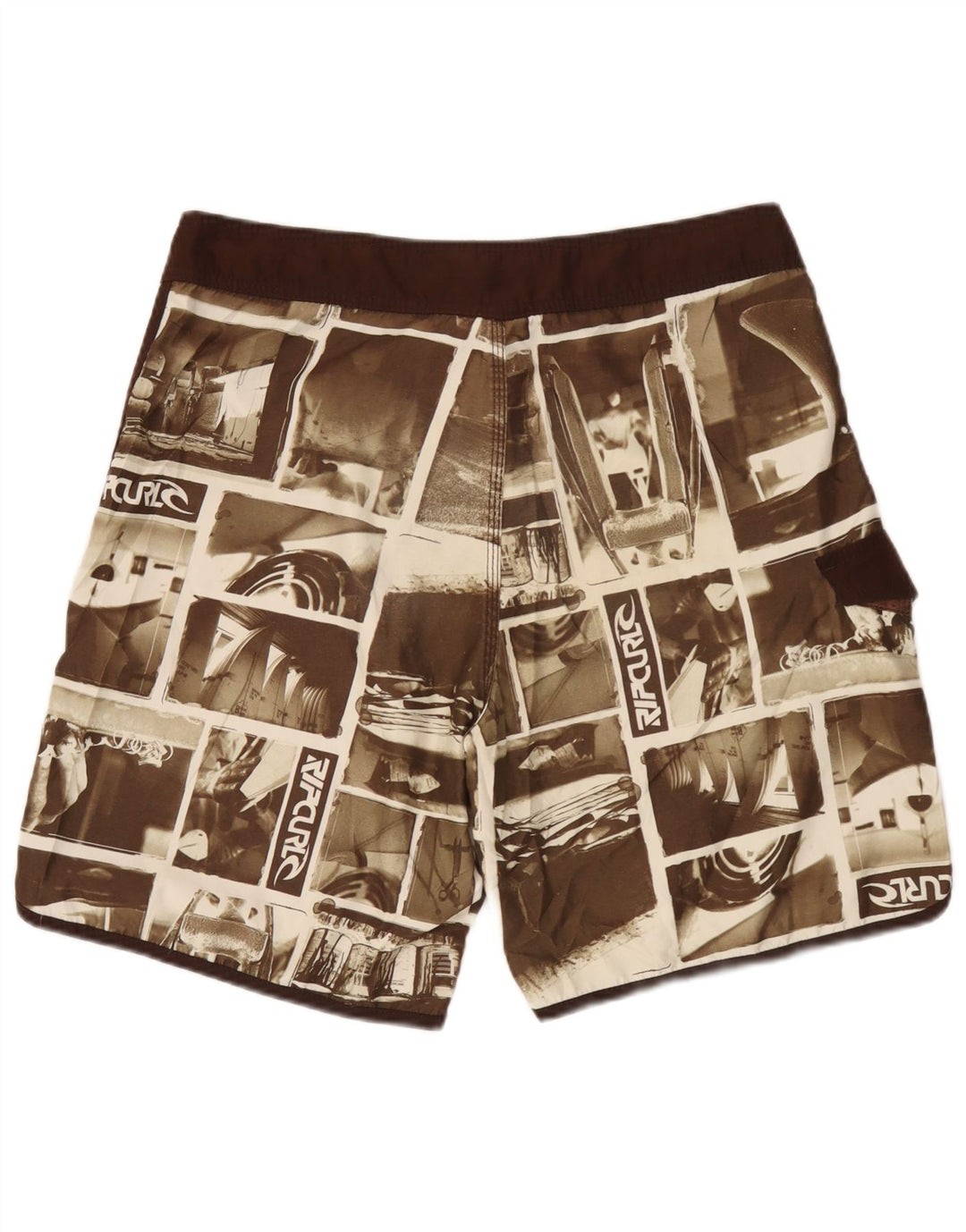 Rip Curl Short de bain graphique pour hommes XL marron patchwork