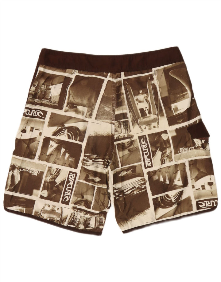 Rip Curl Short de bain graphique pour hommes XL marron patchwork