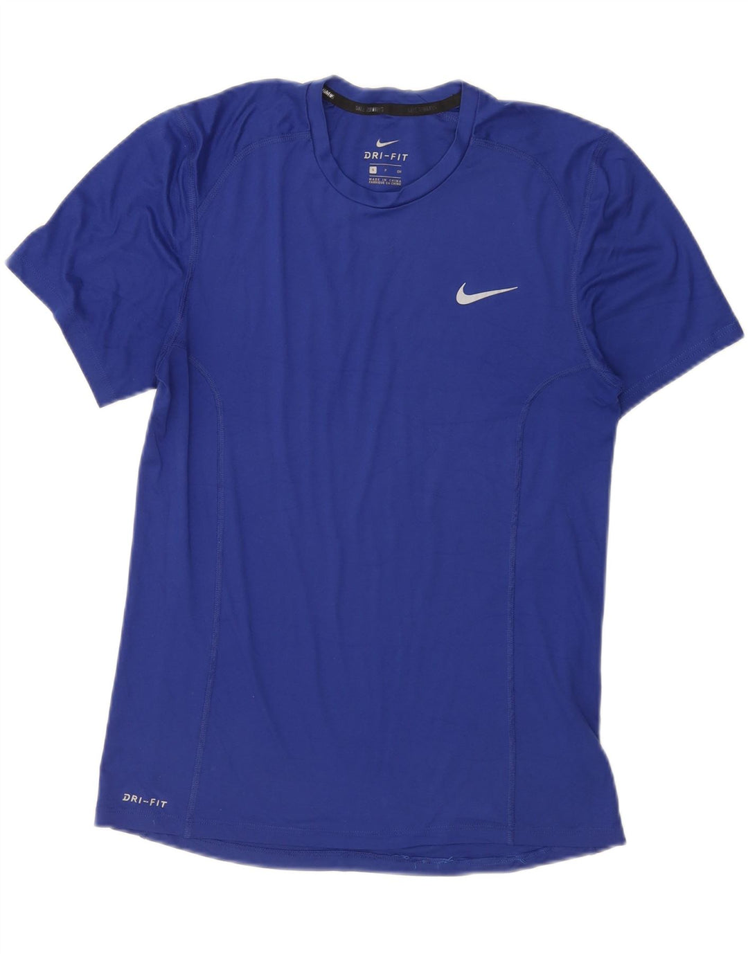 Nike Hommes Dri Fit T-Shirt Haut Petit Bleu Polyester