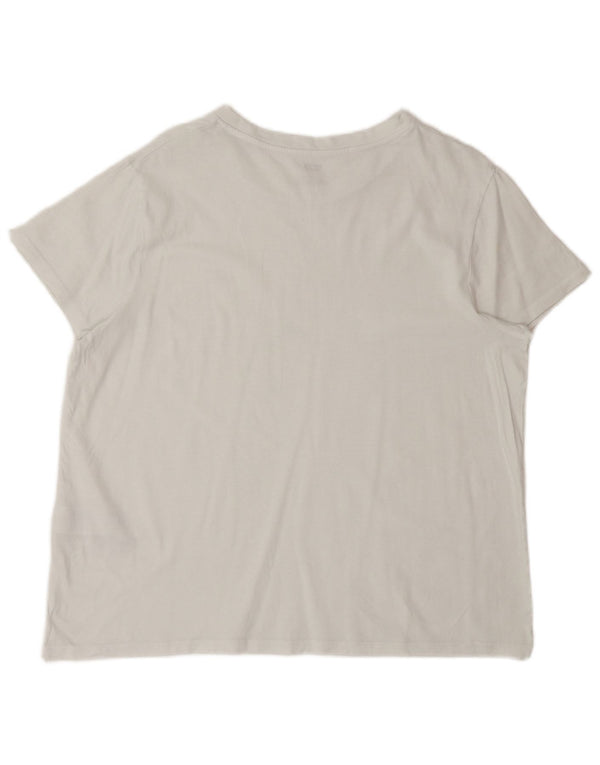 Levi's T-Shirt Femme UK 16 Large Blanc Coton