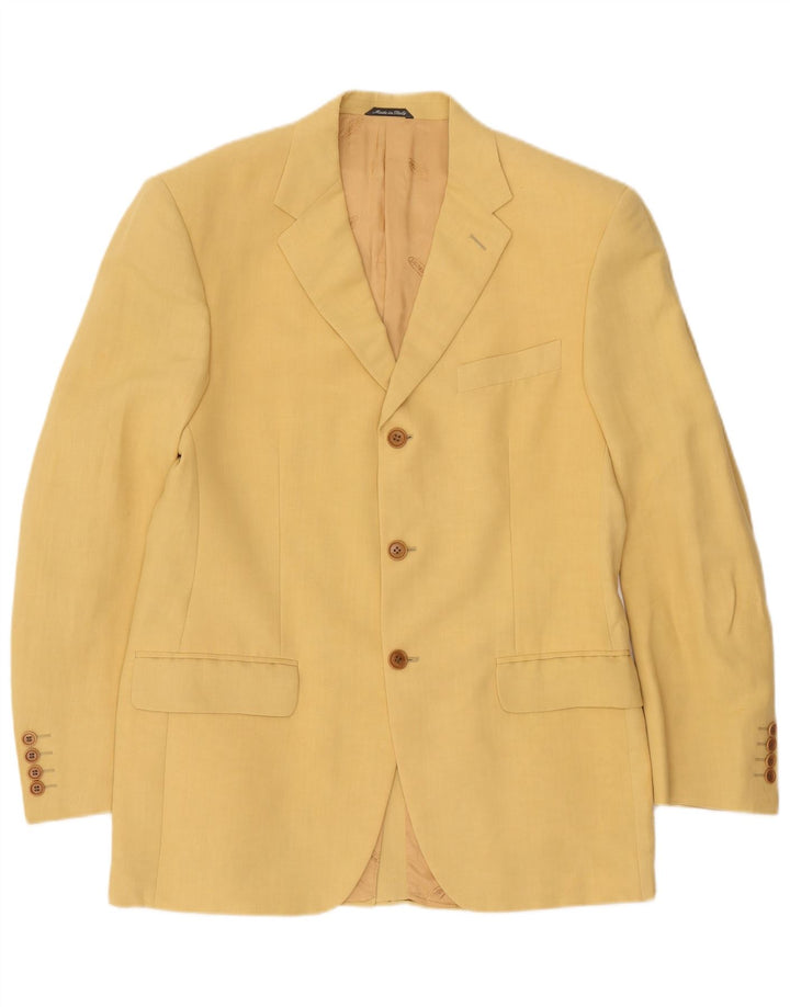 Missoni Costume 2 pièces 3 boutons pour homme IT 50 Large W34 L30 Viscose Jaune