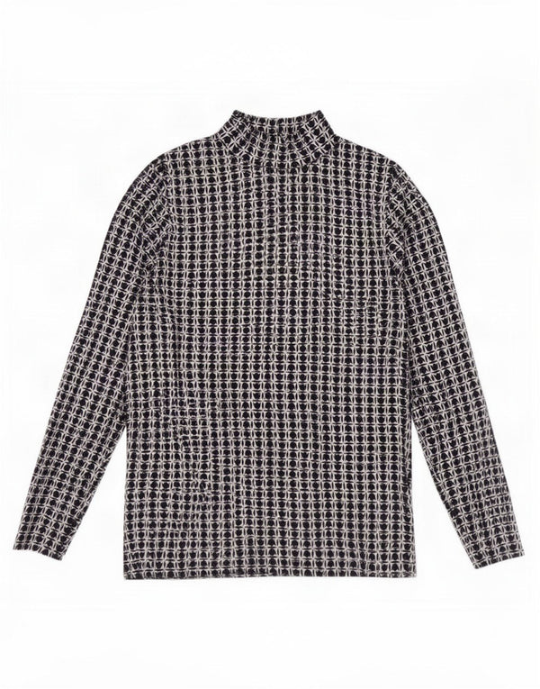 Marks & Spencer Haut à manches longues pour femme UK 16 Grand coton floral bleu marine