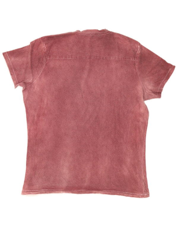 PEPE Jeans T-shirt graphique pour hommes, grand, en coton bordeaux