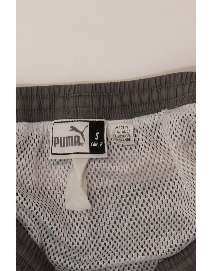 PUMA Short de Sport Homme Petit Gris Colorblock Polyester