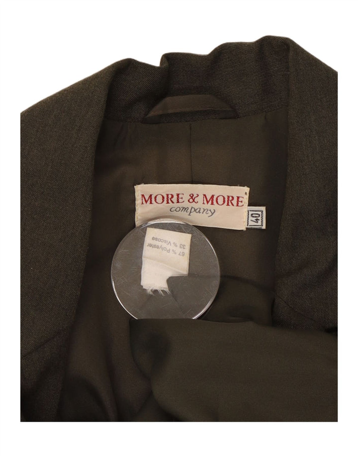 MORE & MORE Veste blazer à 4 boutons pour femme EU 40 Kaki moyen Polyester