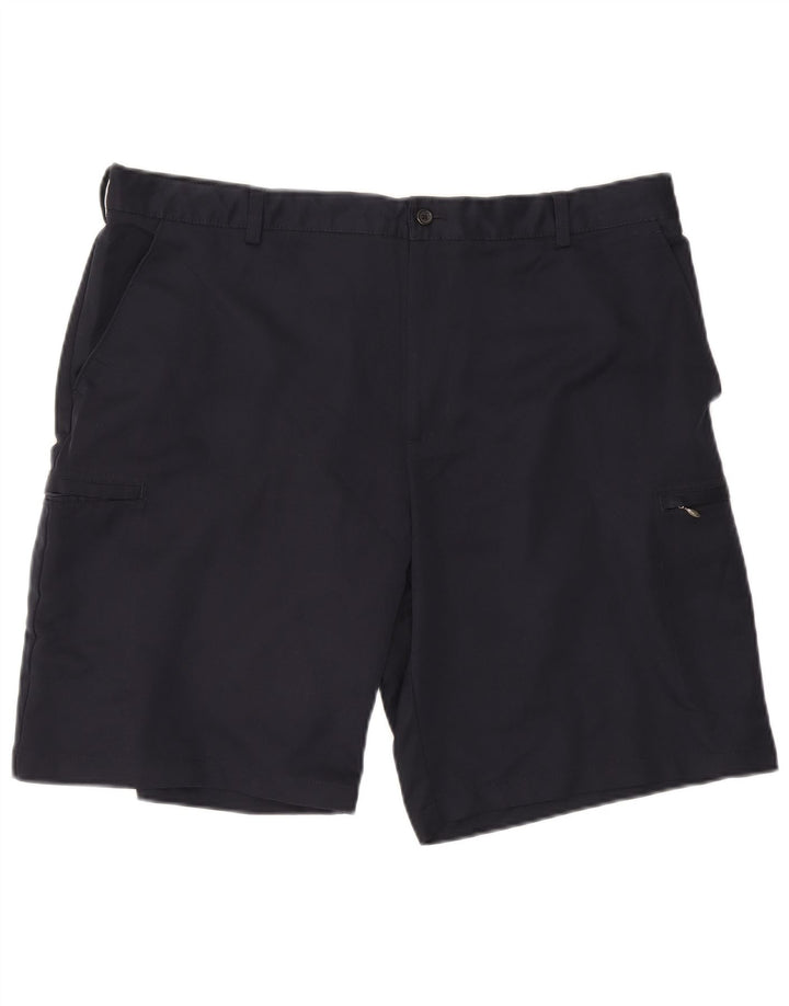 Izod Short cargo classique pour homme W40 XL Bleu marine Polyester
