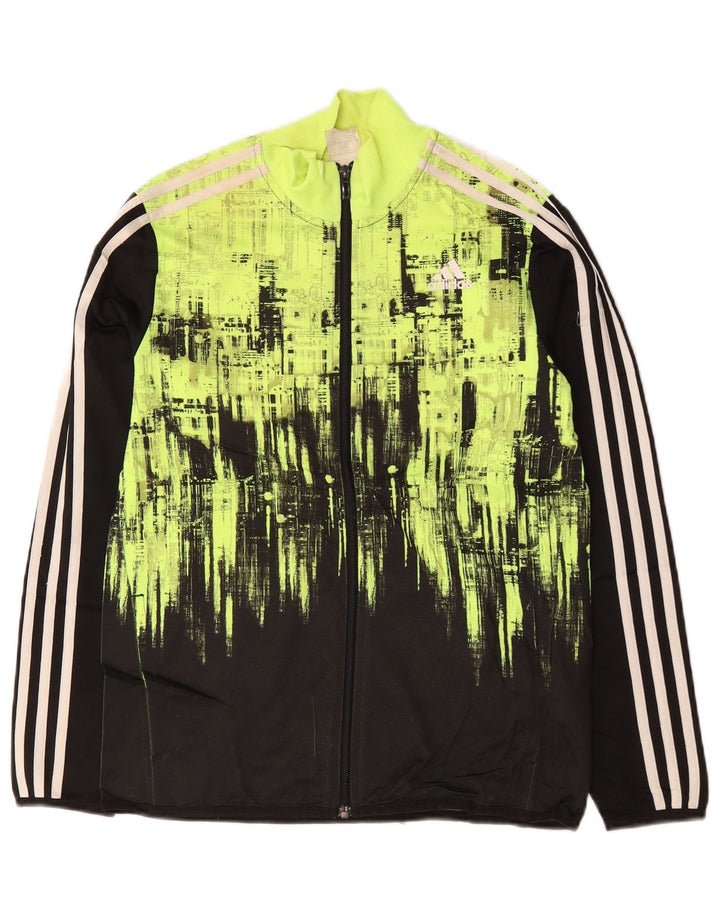 Adidas Veste de Survêtement Garçon 13-14 Ans Vert Colorblock Polyester