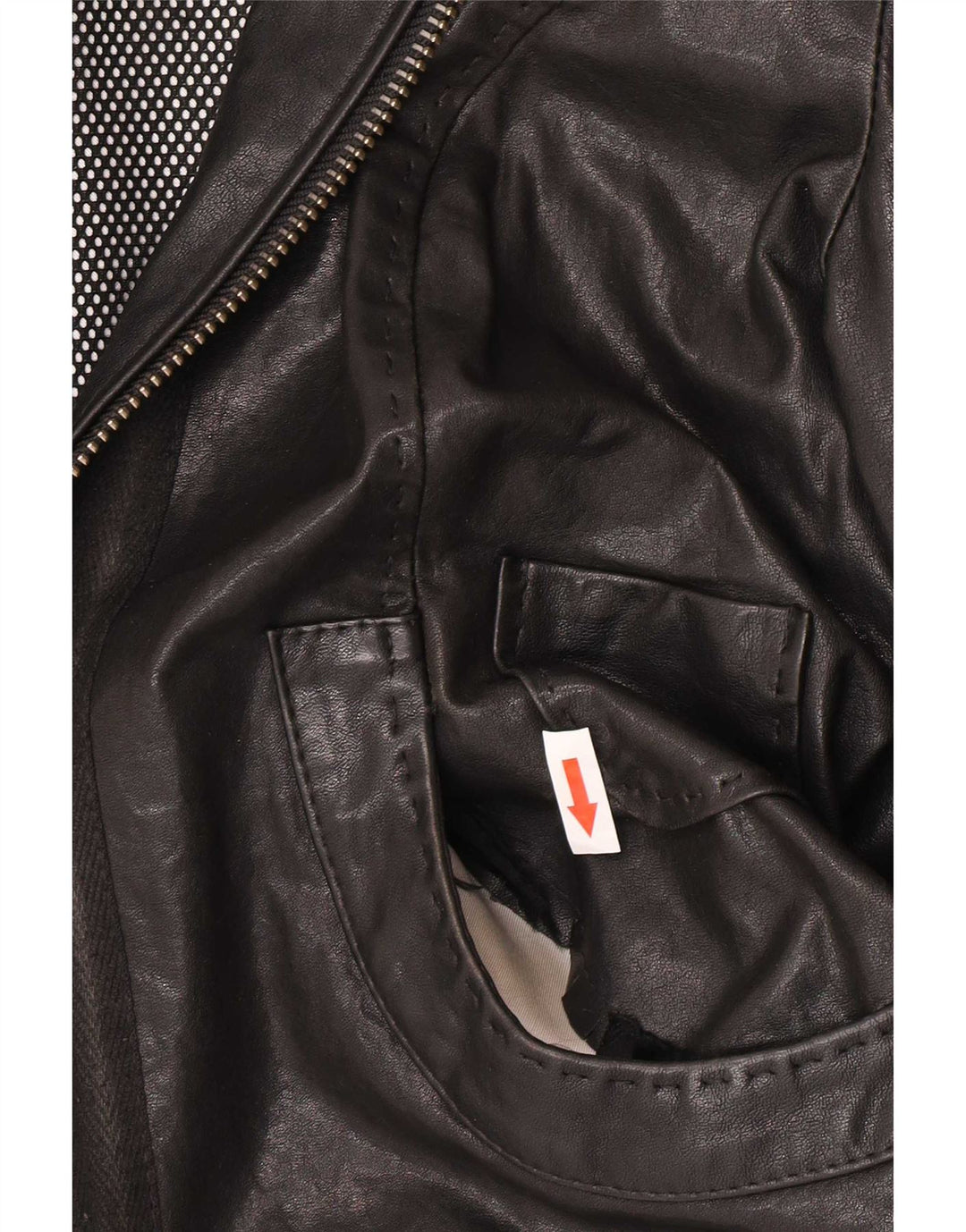 CINQUE Veste en cuir pour femme UK 10 Small Noir