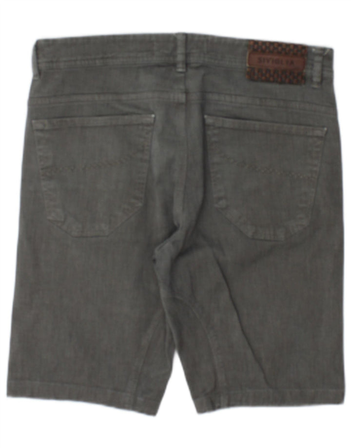 SIVIGLIA Short décontracté pour homme W32 en coton gris moyen