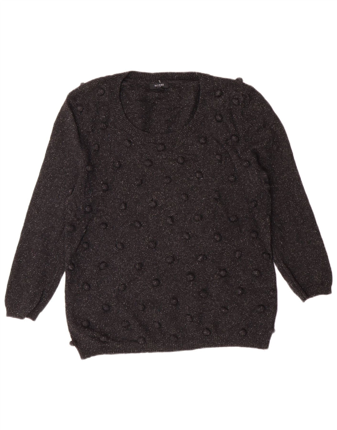 Hobbs Pull col bateau pour femme UK 14 Medium Noir Laine Classique