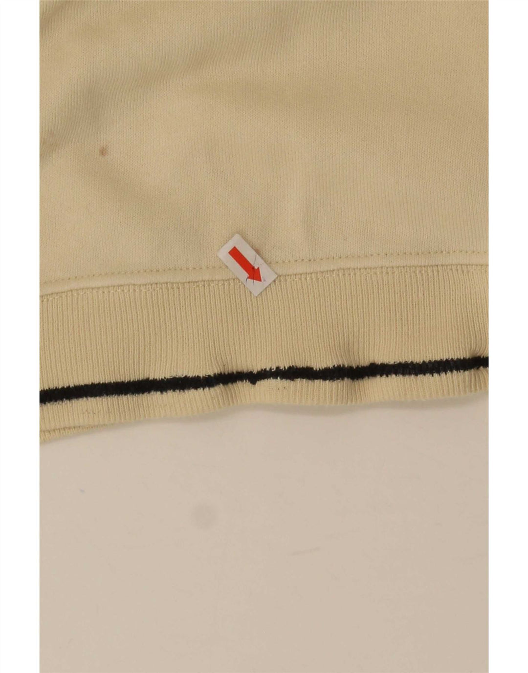 Champion Sweat-shirt graphique à col zippé pour homme Petit coton beige