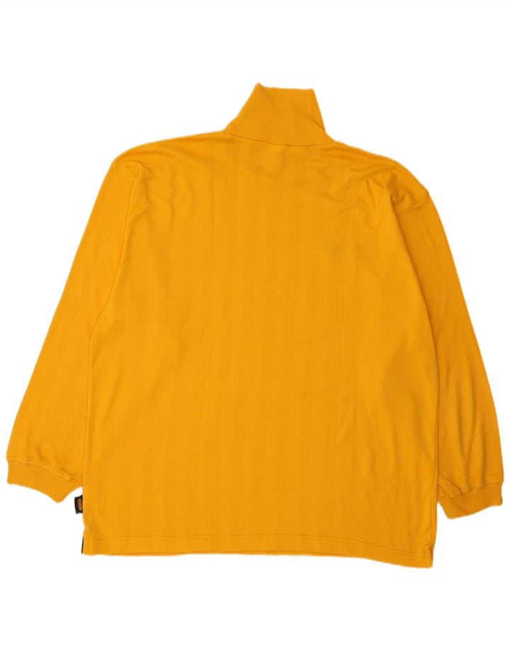 Puma Haut à manches longues XL en coton rayé jaune pour homme