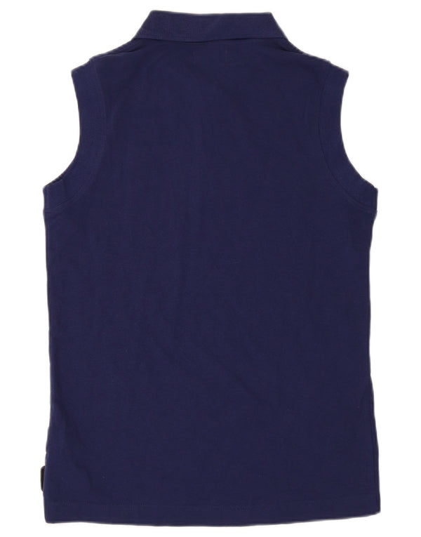 Kappa Polo sans manches pour femme UK 14 Large Bleu marine Coton