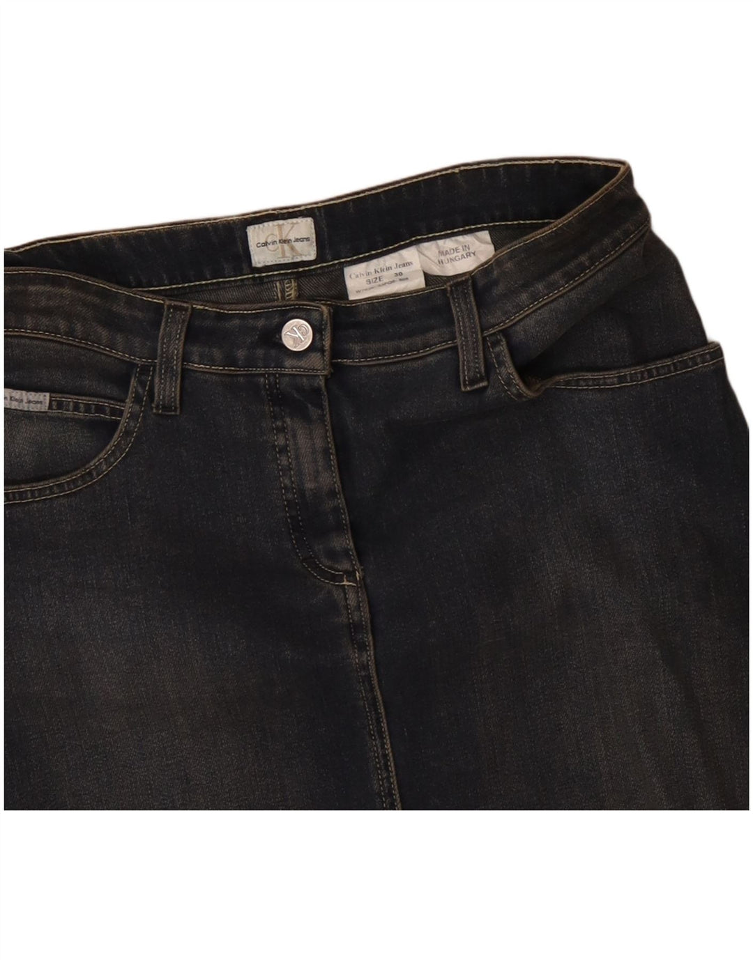 CALVIN KLEIN JEANS Jupe En Jean Femme W30 Bleu Marine Moyen Coton