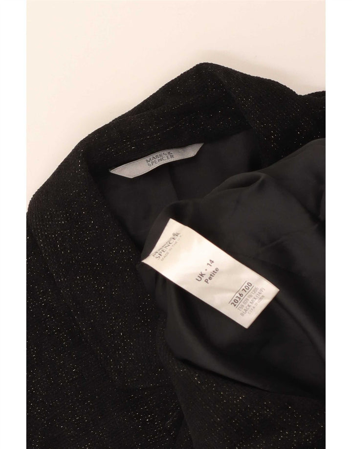 Marks & Spencer Veste blazer petite 2 boutons pour femme UK 14 Medium Black
