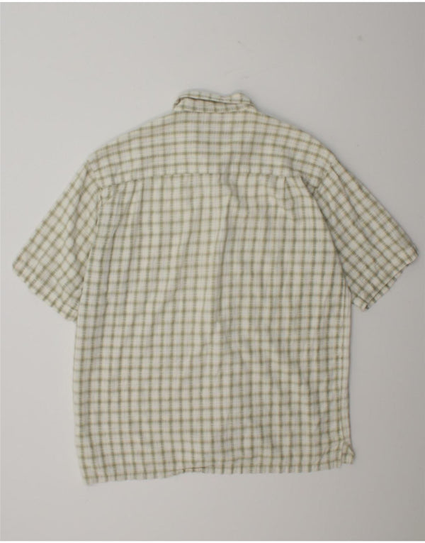 Columbia Chemise à manches courtes pour homme en coton à carreaux verts