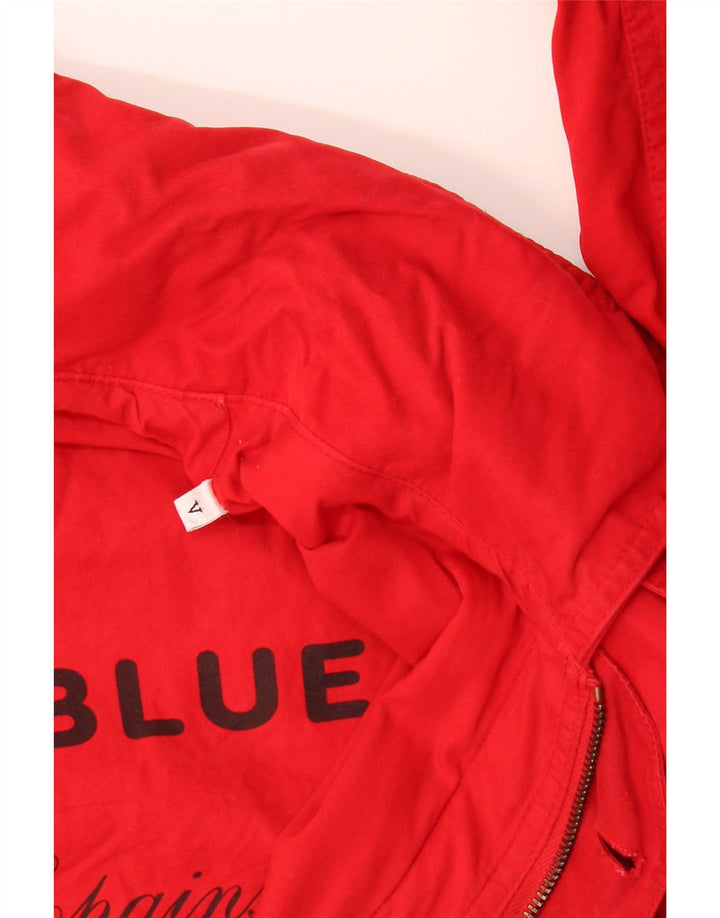 veste utilitaire à capuche vintage pour hommes UK 42 XL Rouge