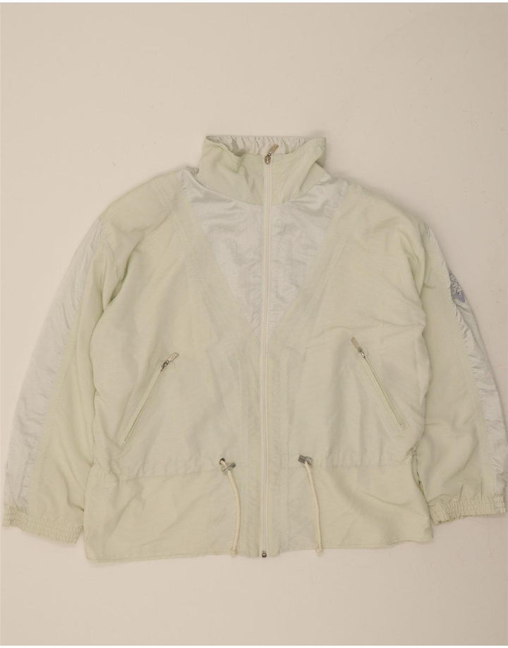 MASER M Womens Oversized Tracksuit Top Jacket UK 16 Large Off White Vintage Maser M and Second-Hand Maser M from Messina Hembry 