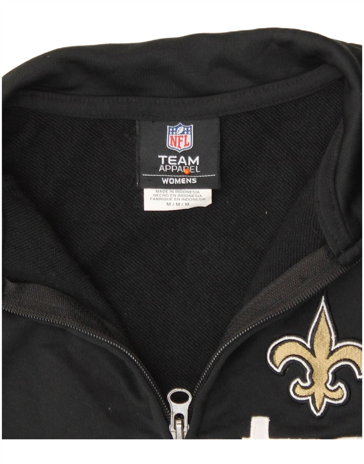 NFL Femmes New Orleans Saints Survêtement Top Veste UK 14 Moyen Noir