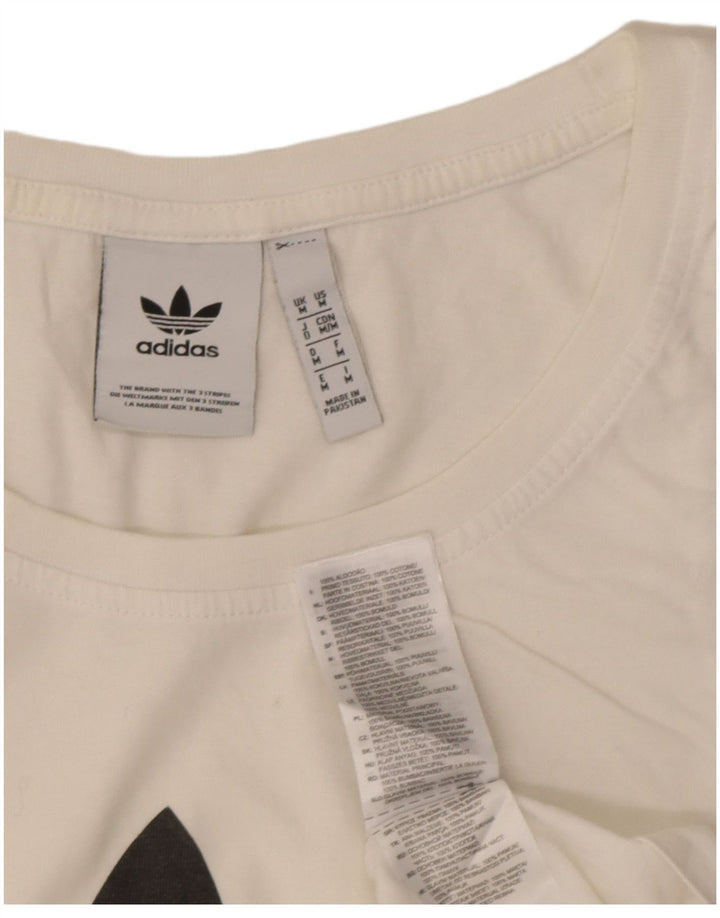 Adidas Débardeur graphique pour homme en coton blanc moyen