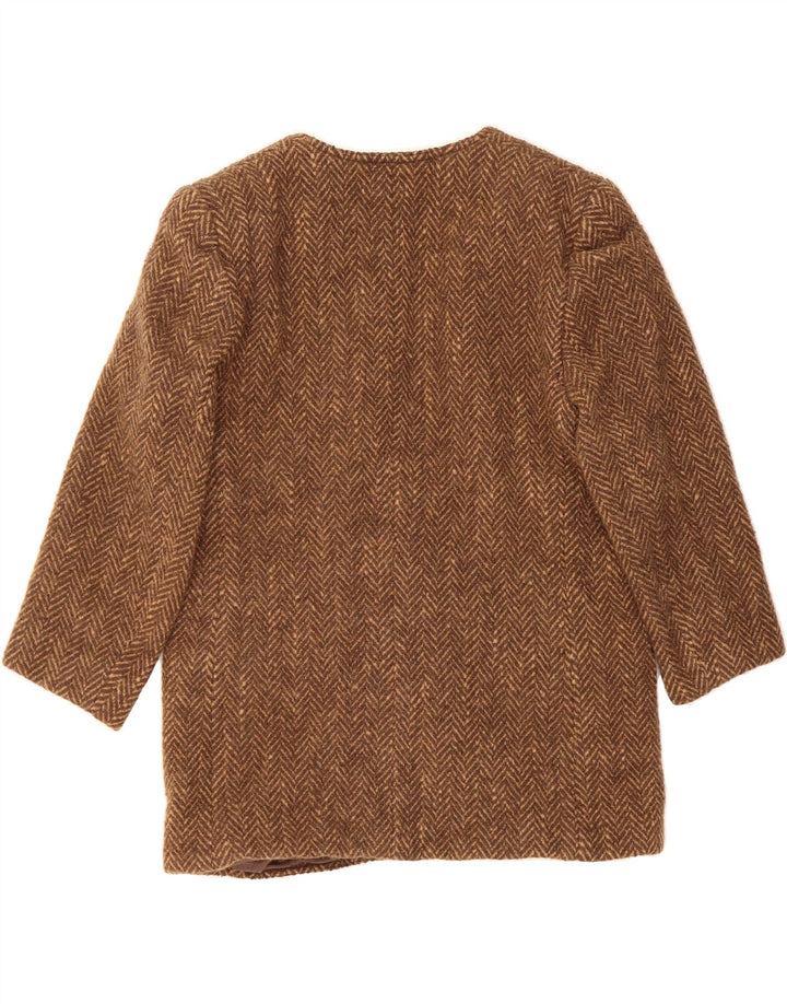 VALENTINO Womens 2 Button Blazer Jacket IT 48 XL Brown Herringbone Vintage Valentino and Second-Hand Valentino from Messina Hembry 