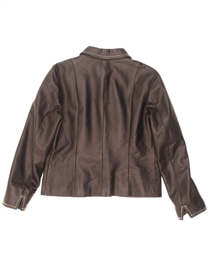 Conbipel Veste en Cuir Femme IT 46 Large Noir