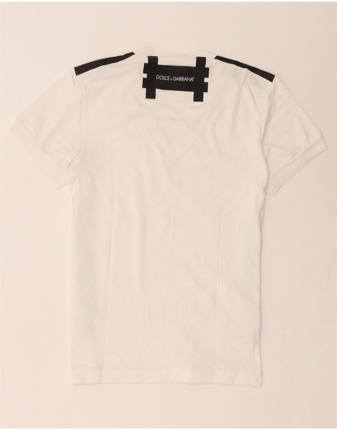 Dolce & Gabbana Femme T-Shirt Graphique Top IT 44 Blanc Moyen Colourblock
