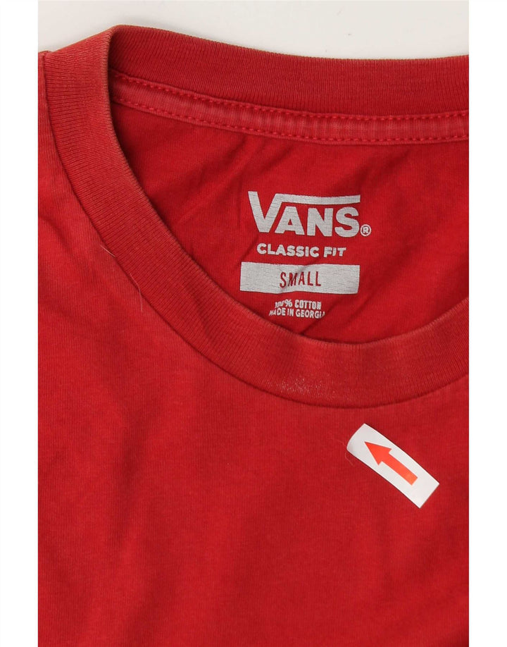 Vans T-shirt coupe classique pour hommes, petit coton rouge