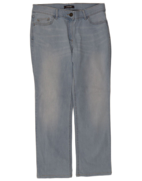 Marks & Spencer Jean droit pour femme UK 14 Medium W32 L27 Bleu Coton