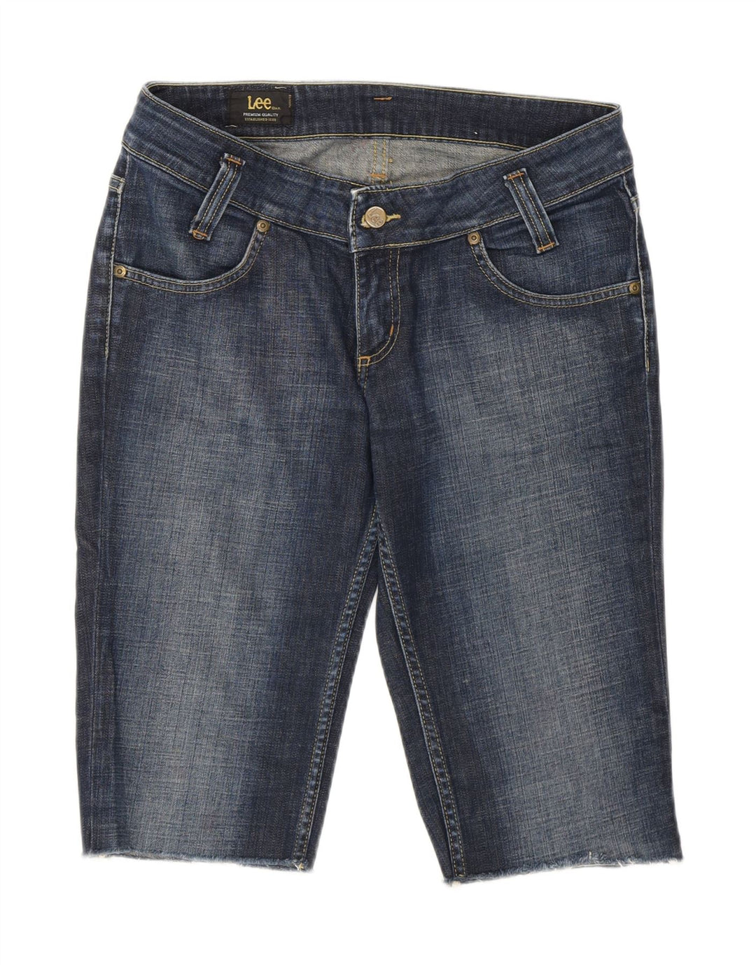 Lee Femme Leola Bermuda Denim W30 Bleu Moyen Coton
