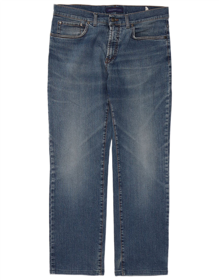 TRUSSARDI Jean Droit Homme W36 L31 Bleu Coton