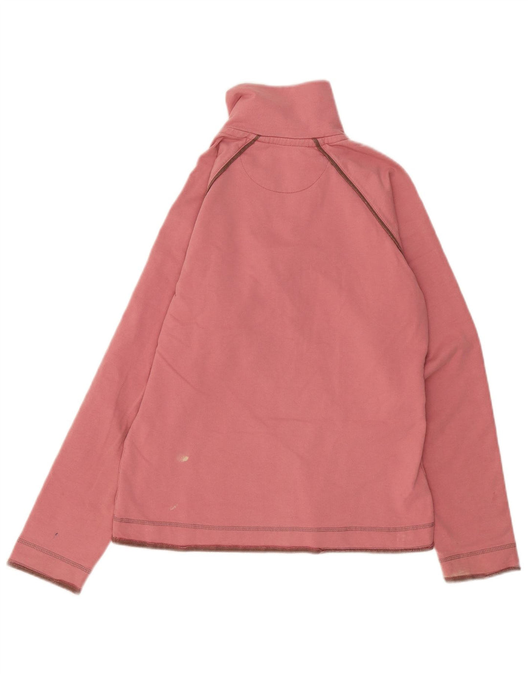 Fat Face Sweat-shirt à col zippé pour femme UK 8 Petit coton rose